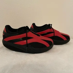 COPY - MBT FLAME RARE RED/BLACK PHYSIOLOGICAL ROCKER SHOES SIZE 10 WORN ONCE