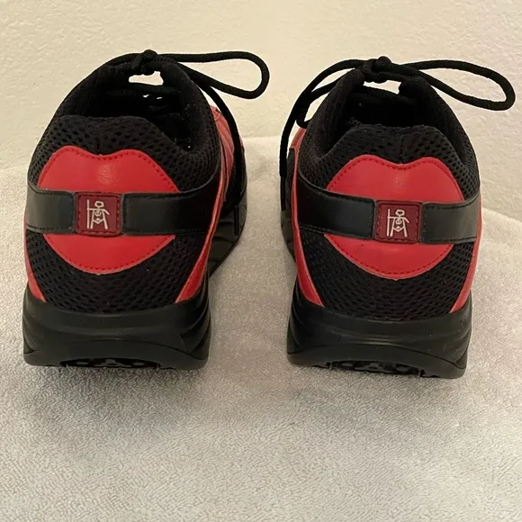 COPY - MBT FLAME RARE RED/BLACK PHYSIOLOGICAL ROCKER SHOES SIZE 10 WORN ONCE