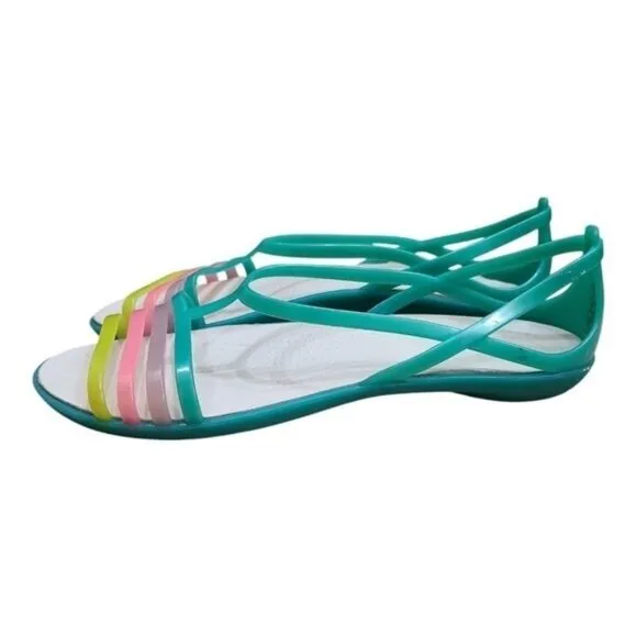 Crocs Isabella Iconic Comfort Strappy Jelly Sandals Shoes 8