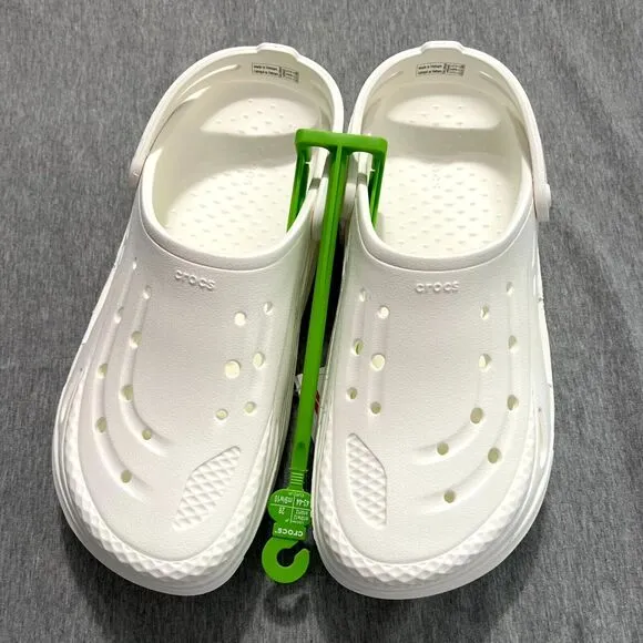 Crocs Unisex Off Grid Clog - White M 10 W 12 Streetwear Comfort Shoes