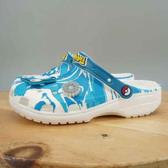 Crocs x Pokemon Snorlax Classic Clogs Womens Size 7 Blue White Comfort Shoes NEW