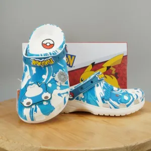 Crocs x Pokemon Snorlax Classic Clogs Womens Size 7 Blue White Comfort Shoes NEW