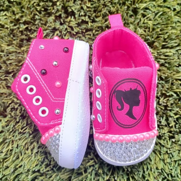 Custom Character Hand Embellished Soft Sole Shoes (original laces incl.)