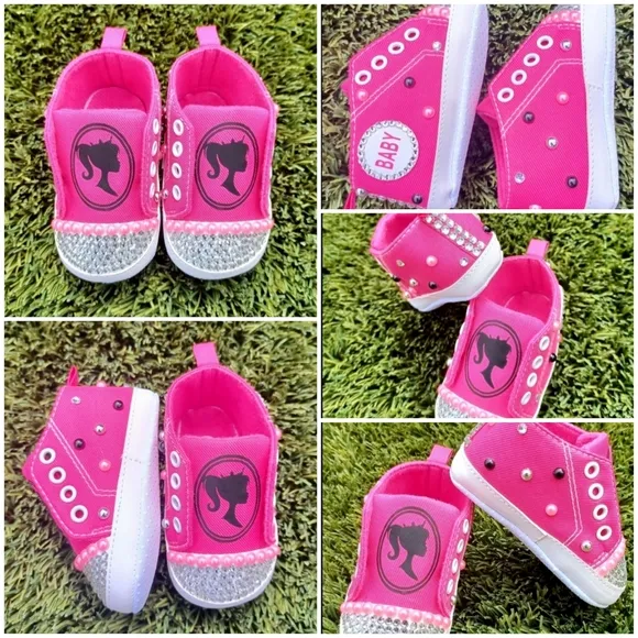 Custom Character Hand Embellished Soft Sole Shoes (original laces incl.)