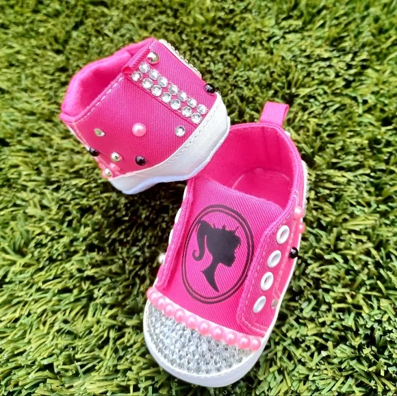 Custom Character Hand Embellished Soft Sole Shoes (original laces incl.)