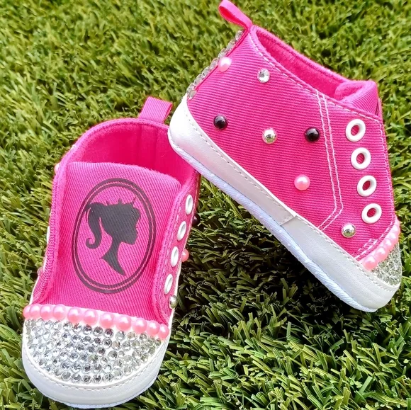 Custom Character Hand Embellished Soft Sole Shoes (original laces incl.)
