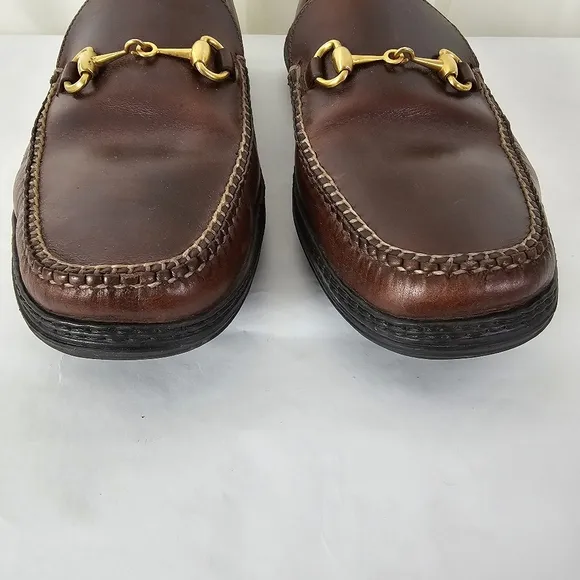 Daniel &amp; Company Men's Horsebit Loafers Rich Brown Gold Hardware Size 11