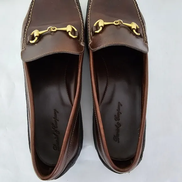 Daniel &amp; Company Men's Horsebit Loafers Rich Brown Gold Hardware Size 11