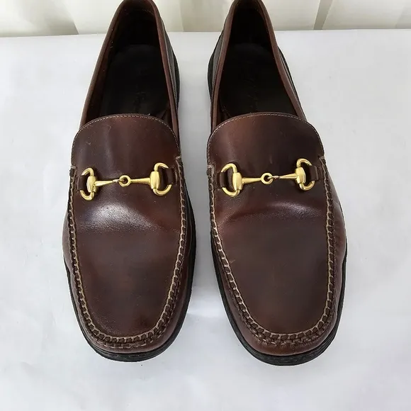 Daniel &amp; Company Men's Horsebit Loafers Rich Brown Gold Hardware Size 11
