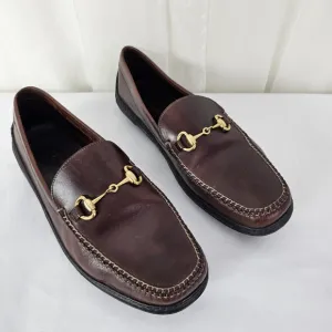 Daniel &amp; Company Men's Horsebit Loafers Rich Brown Gold Hardware Size 11