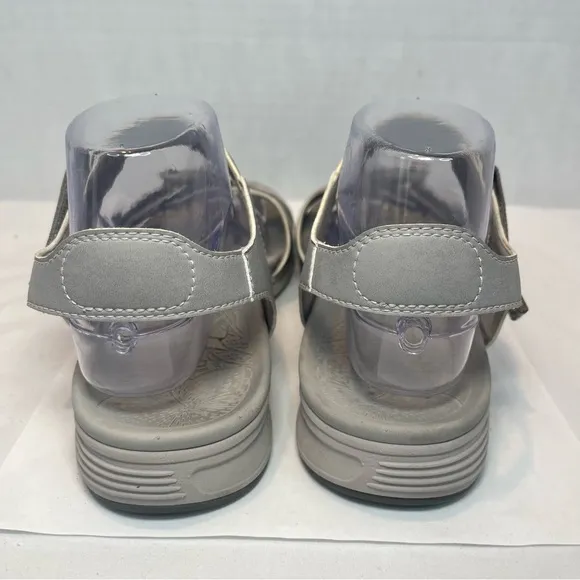 Dansko Angie Sandals Strappy Comfort Shoes Leather Sport Gray Women 40 9.5-10