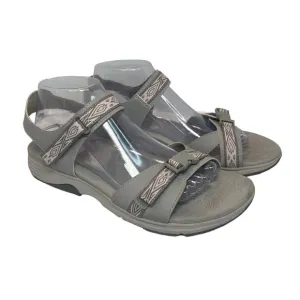 Dansko Angie Sandals Strappy Comfort Shoes Leather Sport Gray Women 40 9.5-10