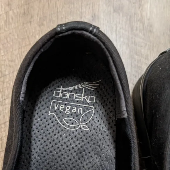 Dansko Black Vegan Leather Heeled Shoes Size 38