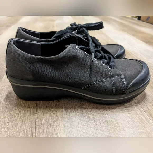 Dansko Black Vegan Leather Heeled Shoes Size 38