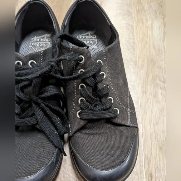 Dansko Black Vegan Leather Heeled Shoes Size 38