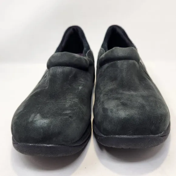 Dansko Celeste Black Nubuck Leather Clogs Loafers Women 42 US 11.5 Waterproof