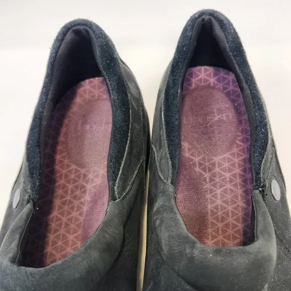 Dansko Celeste Black Nubuck Leather Clogs Loafers Women 42 US 11.5 Waterproof