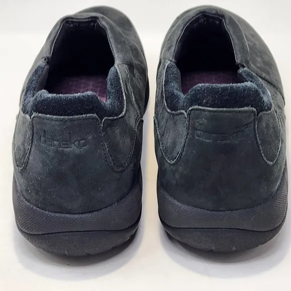 Dansko Celeste Black Nubuck Leather Clogs Loafers Women 42 US 11.5 Waterproof