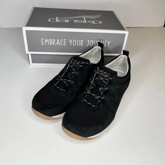 Dansko Hatty Suede Black Shoes, New