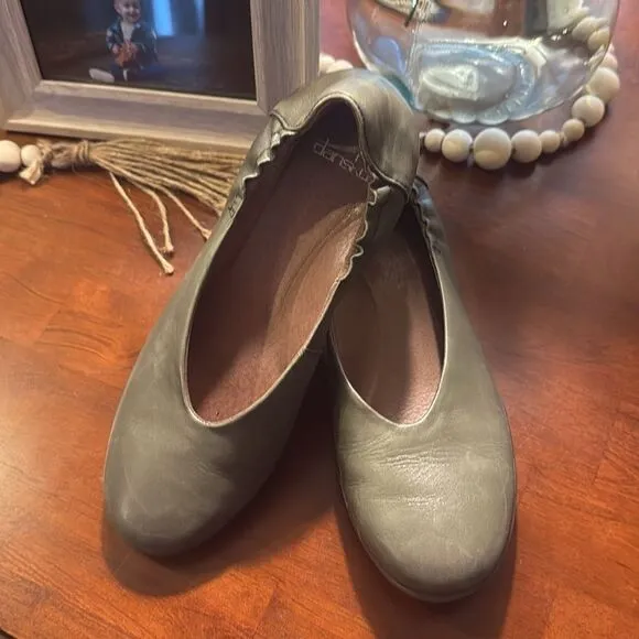 Dansko Kira Ballet Flats Loafers Shoes Womens Size EU 37 Green - Excellent
