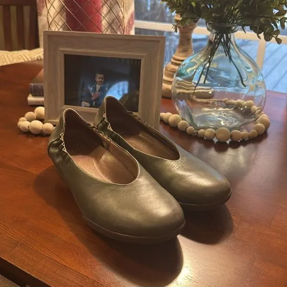 Dansko Kira Ballet Flats Loafers Shoes Womens Size EU 37 Green - Excellent