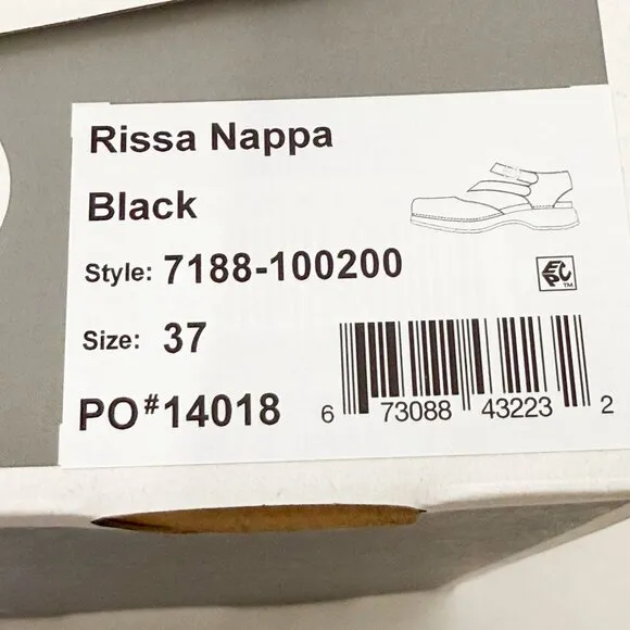 DANSKO NWB Sz 37 Black Nappa Leather Rissa Closed Toe Comfort Shoes