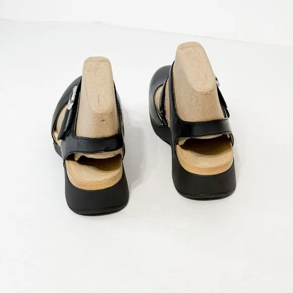 DANSKO NWB Sz 37 Black Nappa Leather Rissa Closed Toe Comfort Shoes