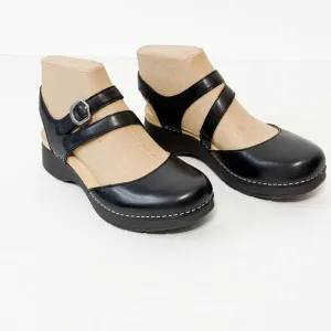 DANSKO NWB Sz 37 Black Nappa Leather Rissa Closed Toe Comfort Shoes