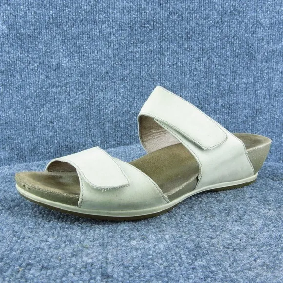 Dansko Women‎ Slide Sandal Shoes Beige Leather Size 41 Medium