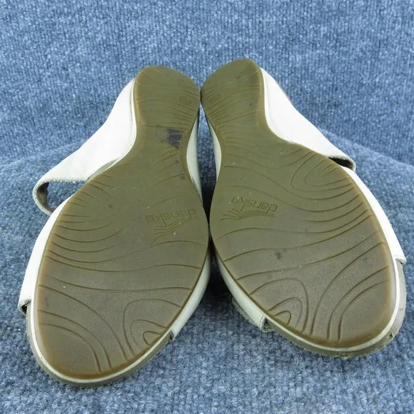 Dansko Women‎ Slide Sandal Shoes Beige Leather Size 41 Medium
