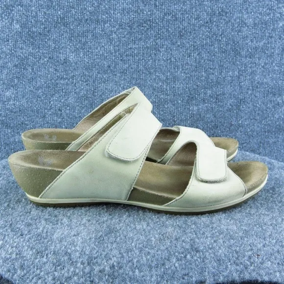 Dansko Women‎ Slide Sandal Shoes Beige Leather Size 41 Medium
