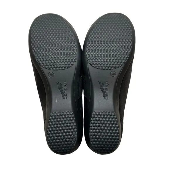 Dansko Women's Fae Black Leather Upper Rubber Sole Shoes Size 40 (9.5-10)