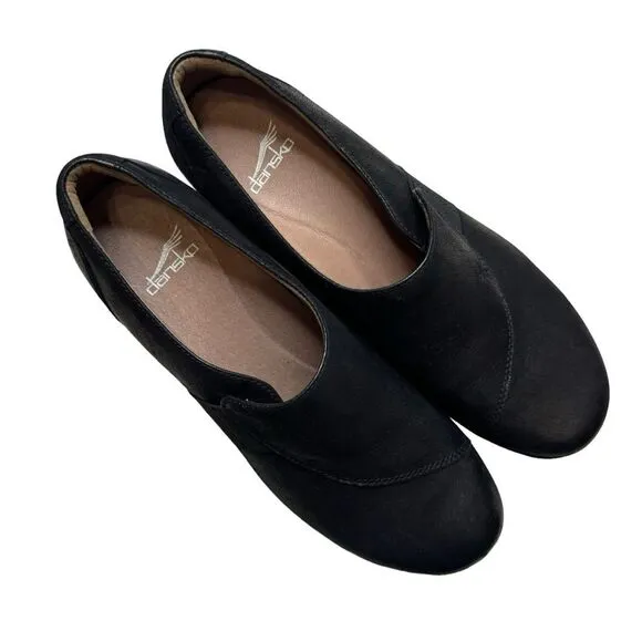 Dansko Women's Fae Black Leather Upper Rubber Sole Shoes Size 40 (9.5-10)