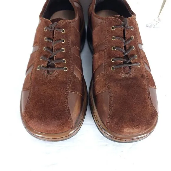 Dansko Women's Folly EU38/7-7.5 Brown Suede Leather Lace-Up Oxford Shoes