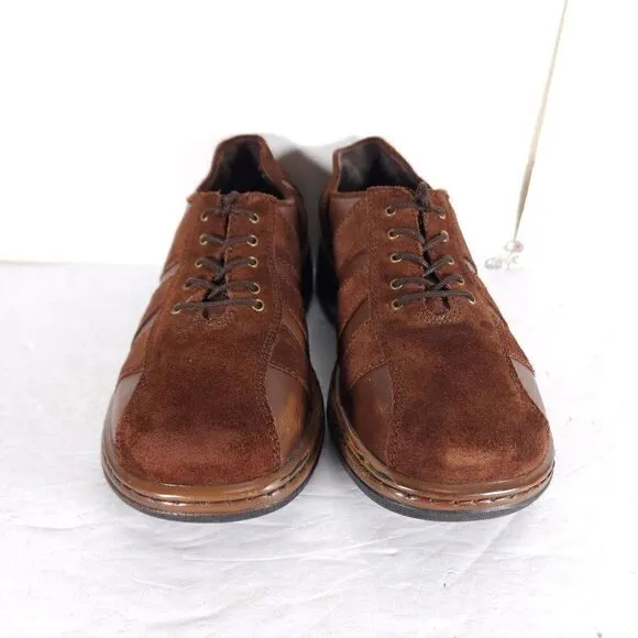 Dansko Women's Folly EU38/7-7.5 Brown Suede Leather Lace-Up Oxford Shoes