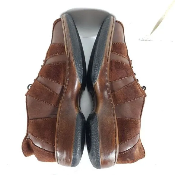 Dansko Women's Folly EU38/7-7.5 Brown Suede Leather Lace-Up Oxford Shoes