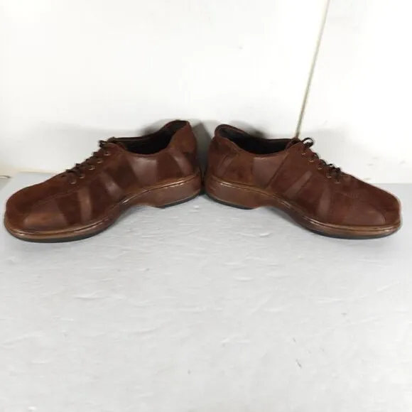 Dansko Women's Folly EU38/7-7.5 Brown Suede Leather Lace-Up Oxford Shoes