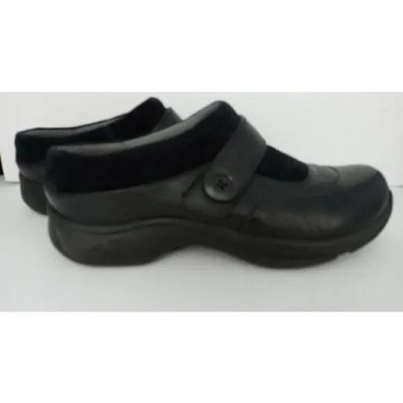 Dansko Womens Size 40 US 9.5-10 Black Leather Suede Slip Resistant Clogs‎ Shoes