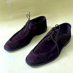 Dark brown Ermenengildo Zegna suede leather shoes