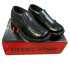 Deer Stag’s “Brian” Kid’s Black Dress Shoes Slip-On Size 13 Wide New in Box
