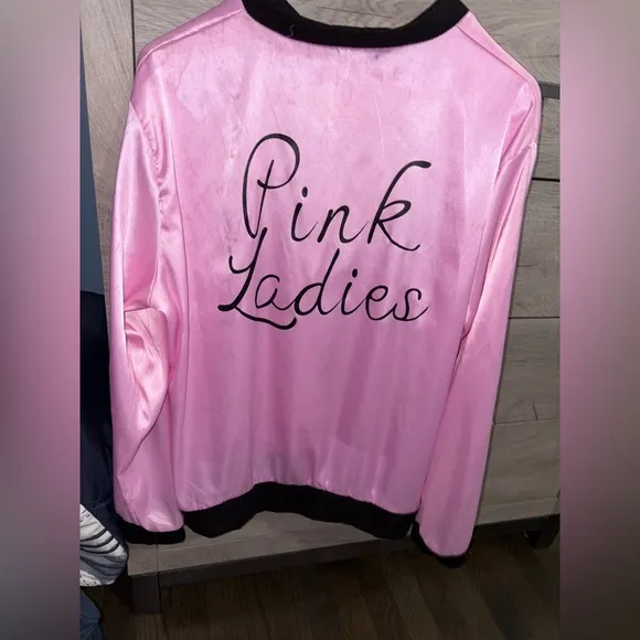 DELUXE Pink Ladies Costume | Jacket, Poodle Skirt, Sun Glasses, Accessories