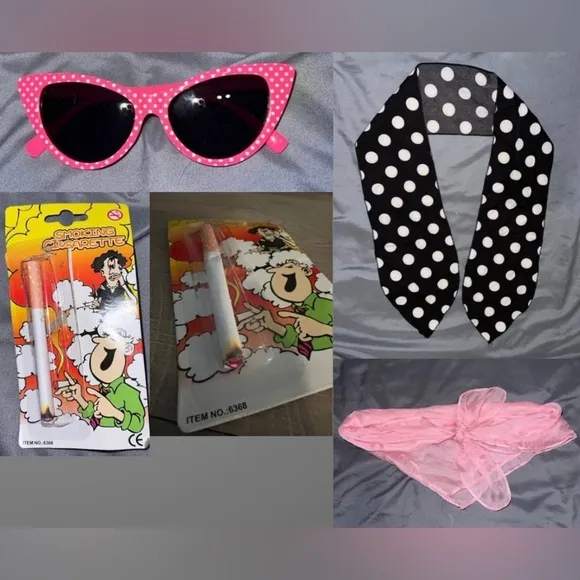 DELUXE Pink Ladies Costume | Jacket, Poodle Skirt, Sun Glasses, Accessories