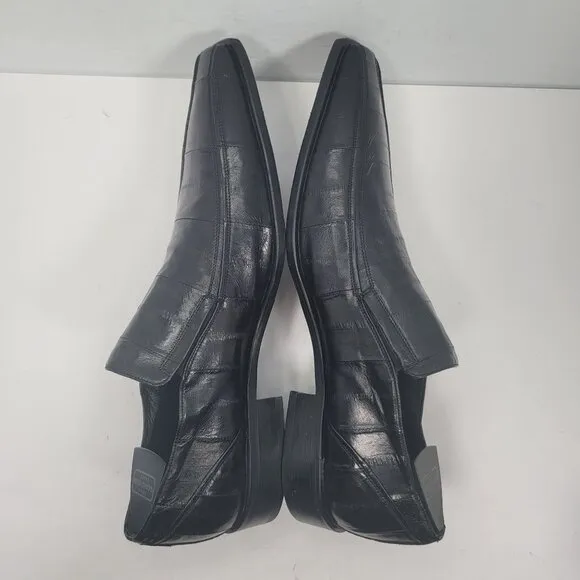 Dino Bigioni Men's Black Leather Loafers 22547 US Size 10 EU 43 Made in Italy