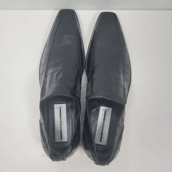 Dino Bigioni Men's Black Leather Loafers 22547 US Size 10 EU 43 Made in Italy