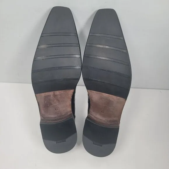 Dino Bigioni Men's Black Leather Loafers 22547 US Size 10 EU 43 Made in Italy