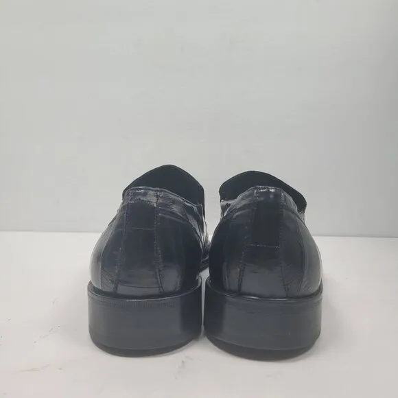 Dino Bigioni Men's Black Leather Loafers 22547 US Size 10 EU 43 Made in Italy