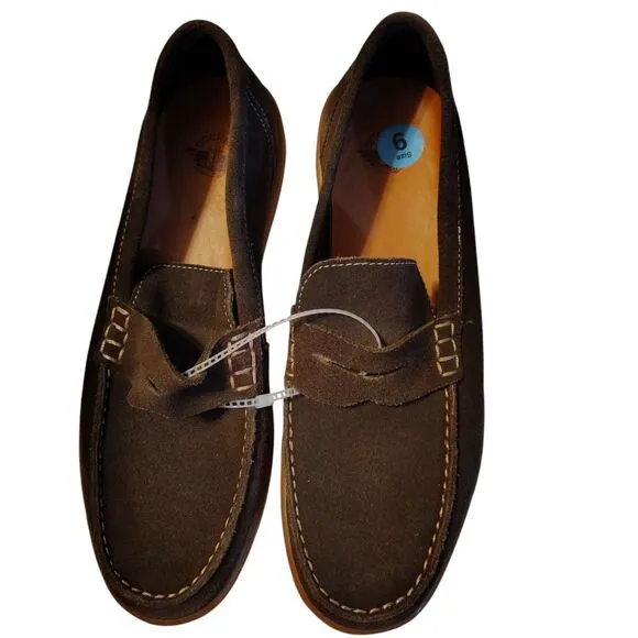 Dockers Brown Leather Loafers Size 9m Casual Shoes Rubber Soles Men's...........