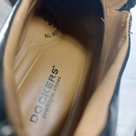 Dockers Shoes Mens Sz 10M Black Leather Dress Casual Slip-on Loafer Comfort