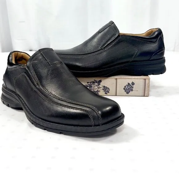 Dockers Shoes Mens Sz 10M Black Leather Dress Casual Slip-on Loafer Comfort