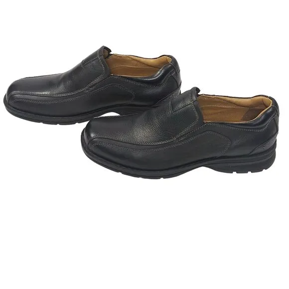 Dockers Shoes Mens Sz 10M Black Leather Dress Casual Slip-on Loafer Comfort
